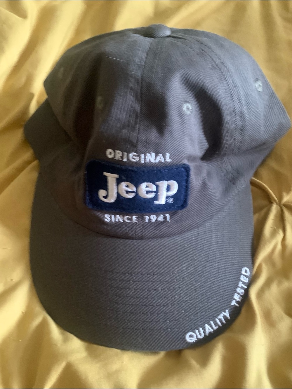 Jeep Olive Green Baseball Cap with Navy Patch